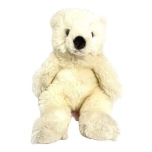 VTG Russ Creamsicle Polar Bear 10" Plush Stuffed Animal White Soft Classic Toy
